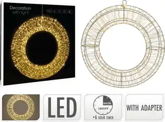 Lyskrans m. 960 led-lys, ø38 cm