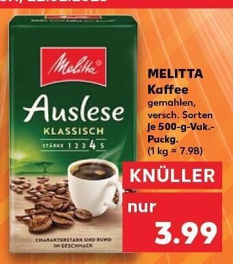 Kaufland DE Melitta Kaffee tilbud