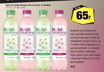 Calle Aqua d'or bobli vitamins citron & lime el. hindbær tilbud