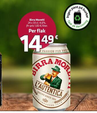 Fleggaard Birra moretti tilbud