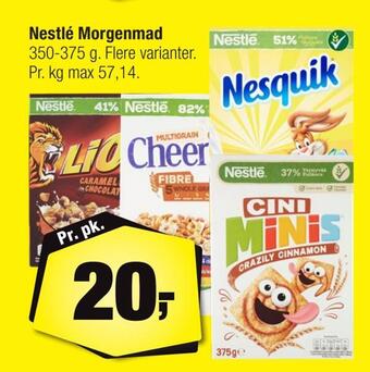 Calle Nestlé morgenmad tilbud