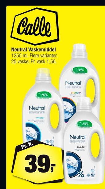 Calle Neutral vaskemiddel tilbud