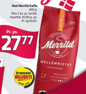Fleggaard Rød Merrild Kaffe tilbud