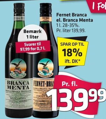 Fleggaard Fernet Branca el. Branca Menta tilbud
