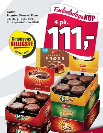 Fleggaard Carletti P-tærter, Skum el. Frøer tilbud