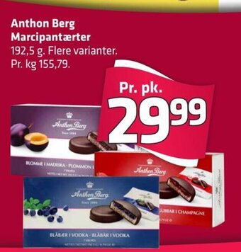 Fleggaard Anthon Berg Marcipantærter tilbud