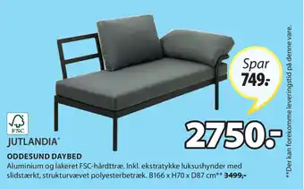 JYSK Jutlandia Oddesund Daybed B166xH70xD87 cm tilbud