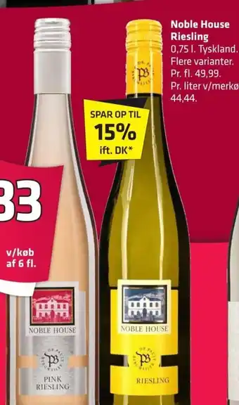Fleggaard Noble House Riesling tilbud