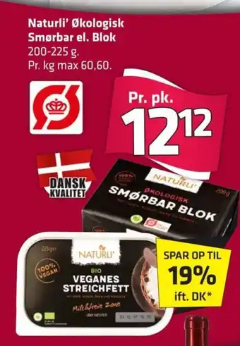Fleggaard Naturli' Økologisk Smørbar el. Blok tilbud