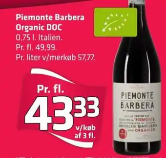 Piemonte Barbera Organic DOC