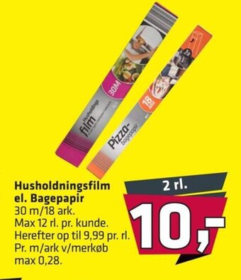 Fleggaard Husholdningsfilm el. Bagepapir tilbud
