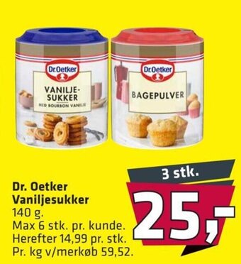 Fleggaard Dr. Oetker Vaniljesukker tilbud