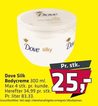 Fleggaard Dove Silk Bodycreme tilbud