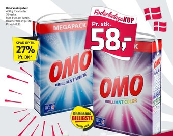 Fleggaard Omo Vaskepulver tilbud