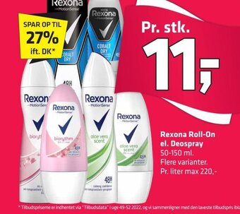 Fleggaard Rexona Roll-On el. Deospray tilbud