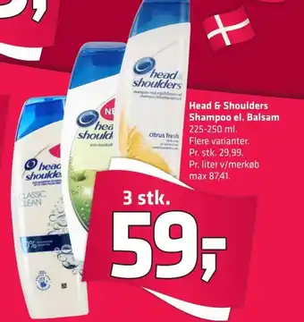 Fleggaard Head & Shoulders Shampoo el. Balsam tilbud
