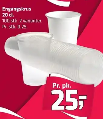 Fleggaard Engangskrus 20 cl. tilbud