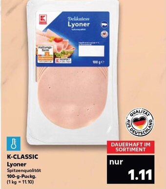 Kaufland K-Classic Lyoner tilbud