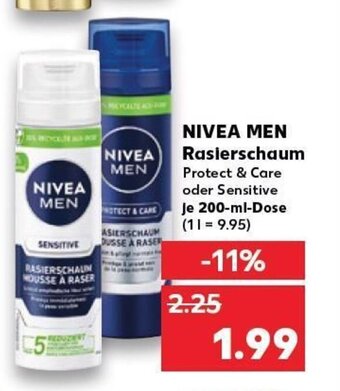 Kaufland Nivea Men Rasierschaum tilbud