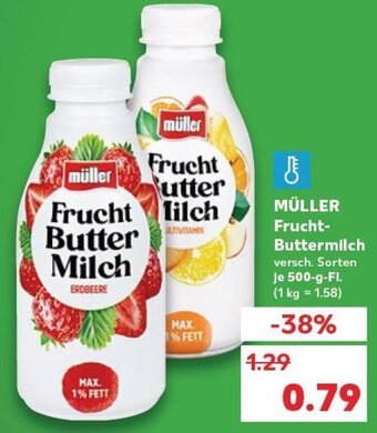 Kaufland Müller Frucht-Buttermilch tilbud