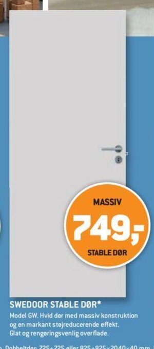 XL-BYG Swedoor Stable Dør tilbud