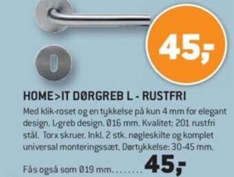 XL-BYG Home>It Dørgreb L- Rustfri tilbud