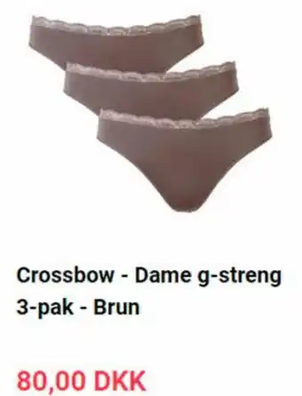 Crossbow - Dame G-Streng 3-pak - Brun
