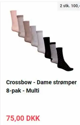 Crossbow - Dame Strømper 8-pak - Multi