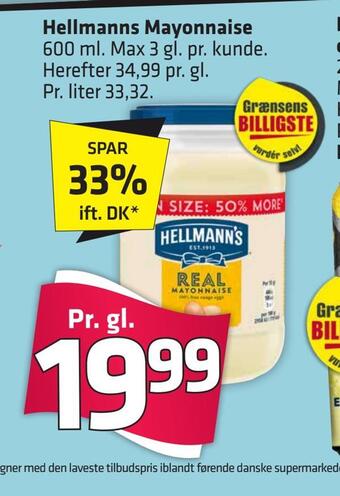 Fleggaard Hellmanns mayonnaise tilbud