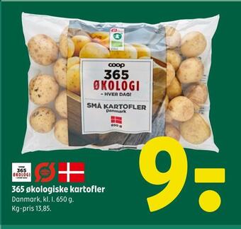 Coop 365 365 økologiske kartofler tilbud