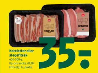 Coop 365 Koteletter eller stegeflæsk tilbud