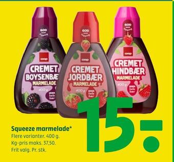 Coop 365 Squeeze marmelade tilbud