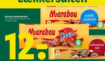 Coop 365 Marabou chokoladeplader tilbud