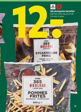 Coop 365 365 økologiske kartofler tilbud