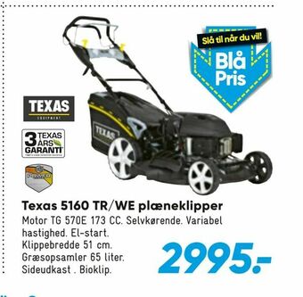 Bilka Texas 5160 TR/WE plæneklipper tilbud