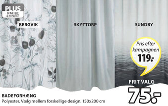 JYSK Badeforhæng 150x200 cm tilbud