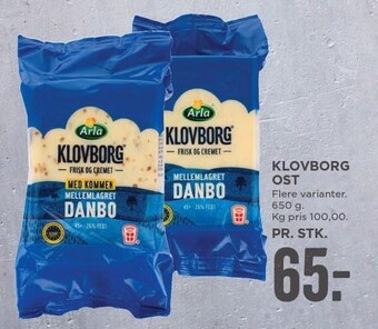 MENY Klovborg ost tilbud