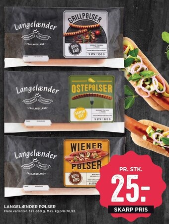 MENY Langelænder pølser tilbud
