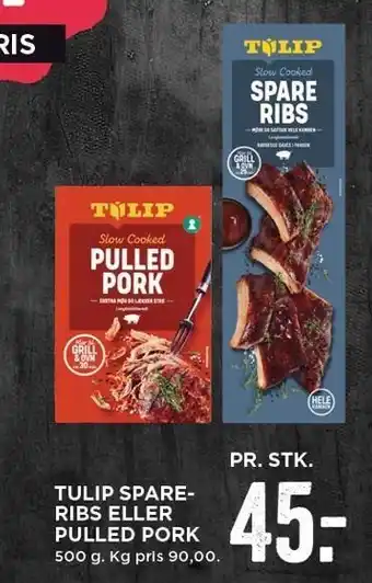 MENY Tulip spareribs el. pulled pork tilbud