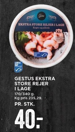 MENY Gestus ekstra store rejer i lage tilbud
