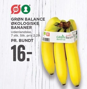 MENY Grøn balance økologiske bananer tilbud