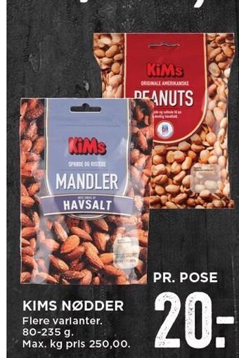 MENY Kims nødder tilbud