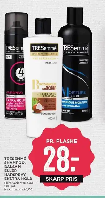 MENY Tresemmé shampoo, balsam eller hårspray ekstra hold tilbud