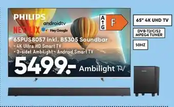 Bilka Philips 65pus8057 inkl. b5305 soundbar tilbud