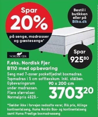 Bilka Nordisk fjer b110 med opbevaring tilbud