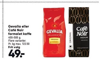 Bilka Gevalia eller café noir formalet kaffe tilbud