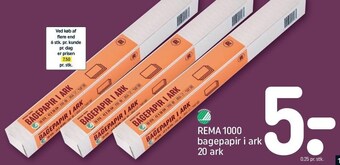 REMA 1000 Rema 1000 bagepapir i ark tilbud