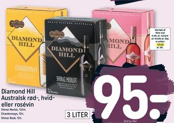 REMA 1000 Diamond hill australsk rød-, hvid- eller rosévin tilbud