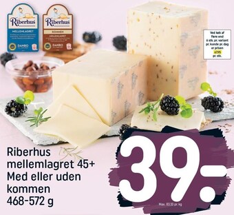 REMA 1000 Riberhus mellemlagret 45+ med eller uden kommen tilbud