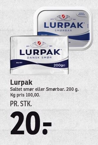 SPAR Lurpak tilbud